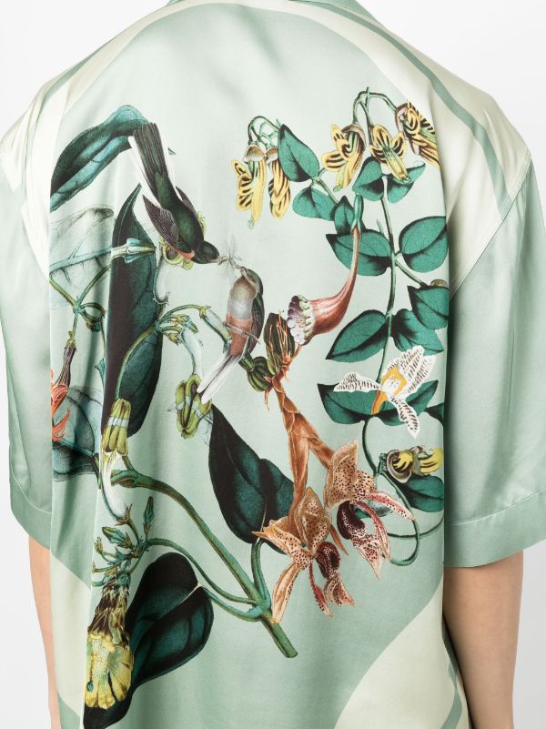 DRIES VAN NOTEN Men Engineered Print Viscose Shirt