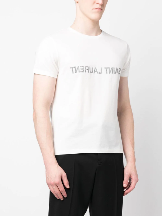 SAINT LAURENT Men Round Neck T-shirt