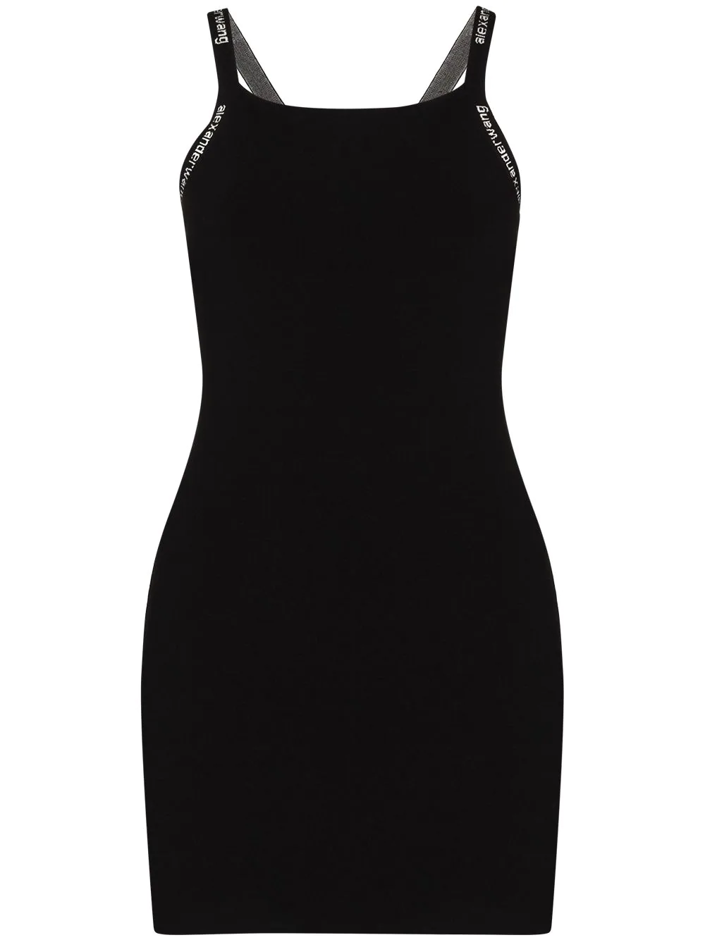 T BY ALEXANDER WANG Women Bodycon Tank Dress W/ Logo Jacquard Trims