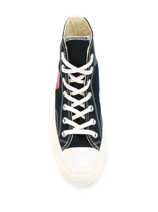 COMME DES GARCONS PLAY X CONVERSE CHUCK TAYLOR High Top Sneakers