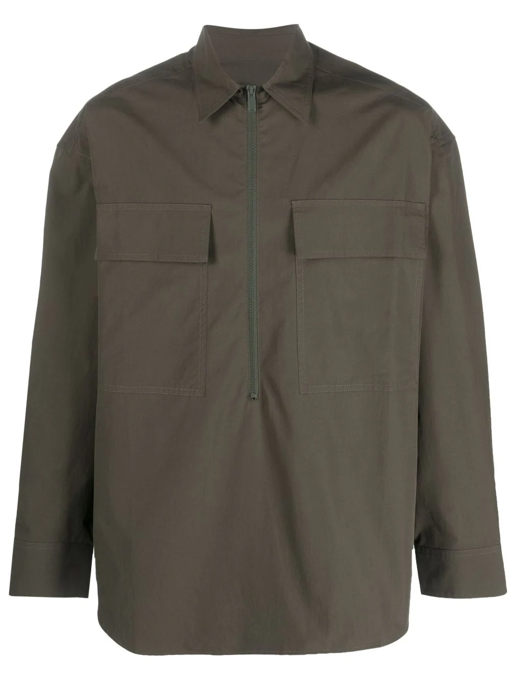 STUDIO NICHOLSON Men Fann Half Zip Shirt