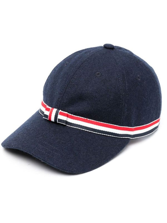 THOM BROWNE Women Bow Wool Baseball Cap