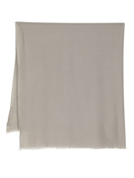 Rick Owens Frayed edge cashmere scarf