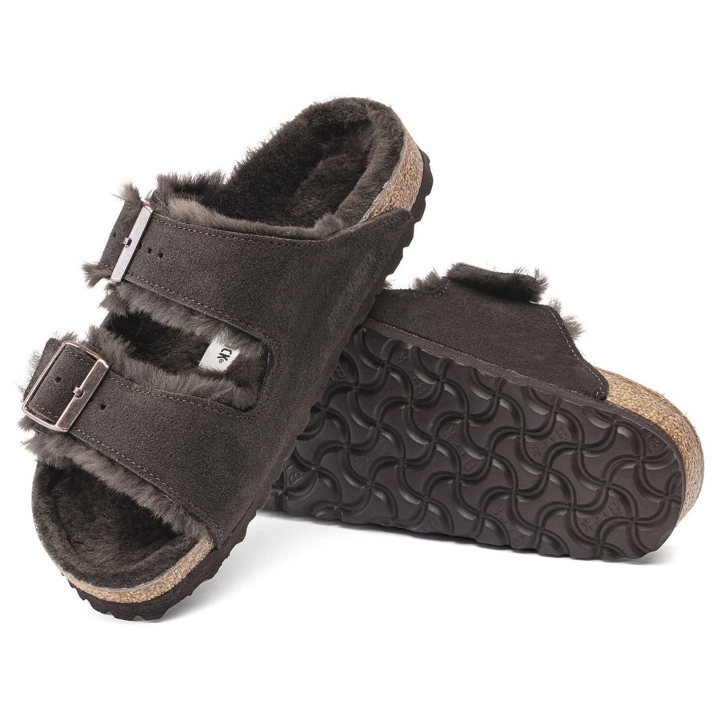 BIRKENSTOCK Arizona Shearling Suede Sandals