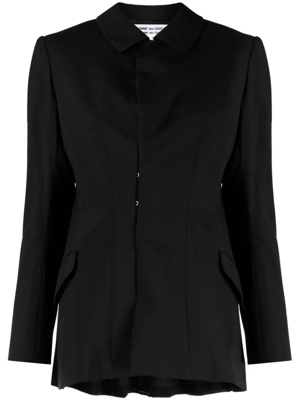 COMME DES GARCONS COMME DES GARCONS Womens Open Front Curved Blazer