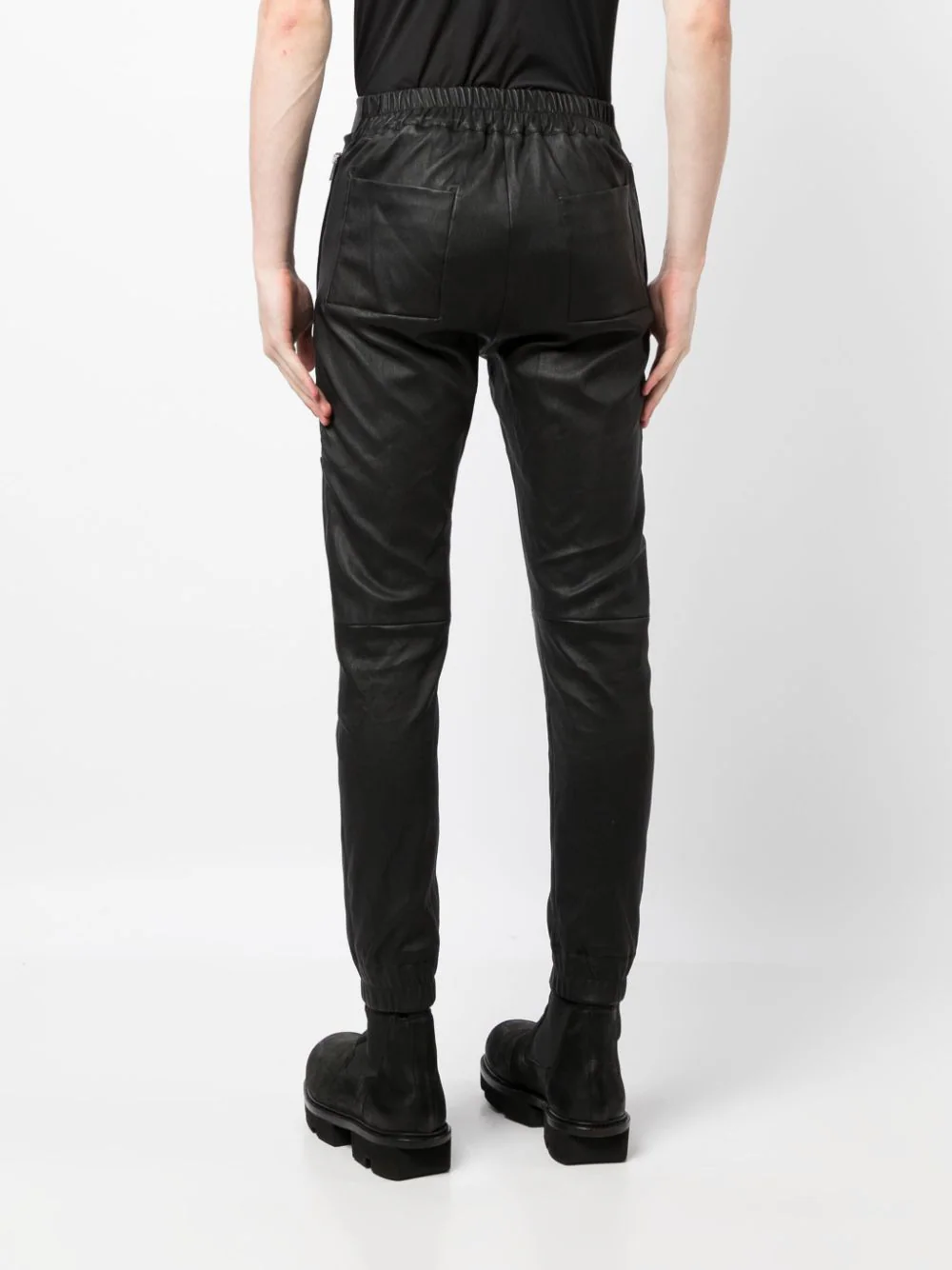 RICK OWENS Men Stretch Lamb Leather Easy Strobe Cargos