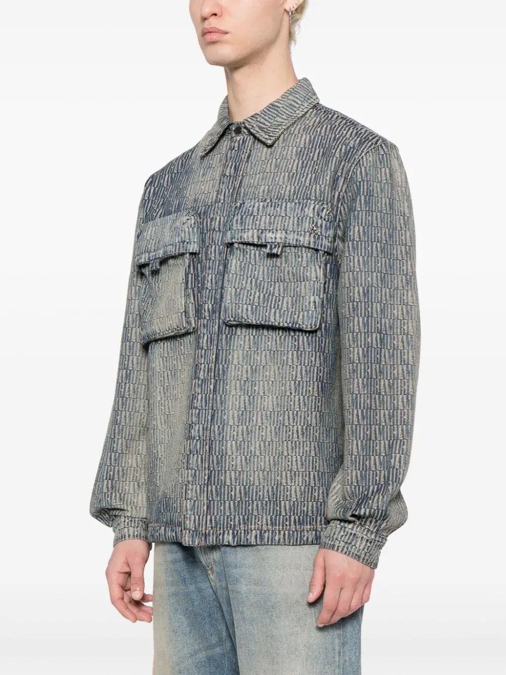 AMIRI Men Jacquard LS Cargo Shirt