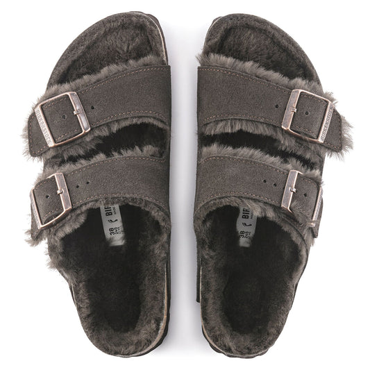 BIRKENSTOCK Arizona Shearling Suede Sandals