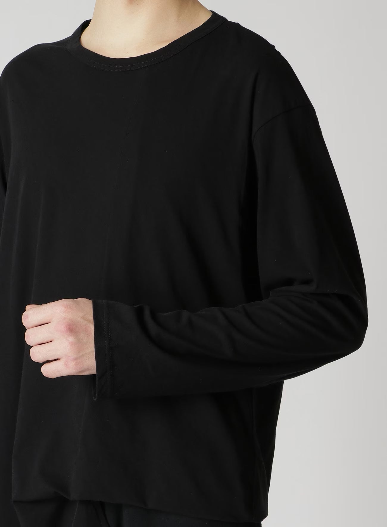 YOHJI YAMAMOTO POUR HOMME Men Asymmetric Long Sleeve Tee