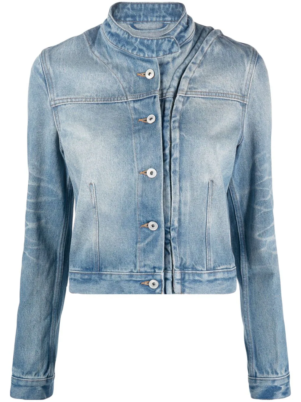 Y/PROJECT WOMEN Hook and Eye Denim Moto Jacket