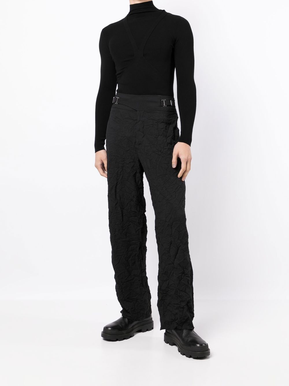 DION LEE WOMEN CRINKLE INTERLOCK TROUSER