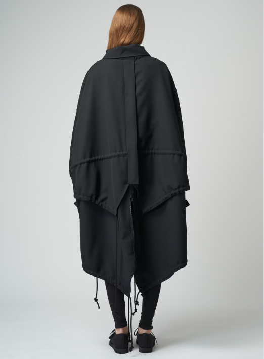 YOHJI YAMAMOTO Women Backside Layered Mods Coat