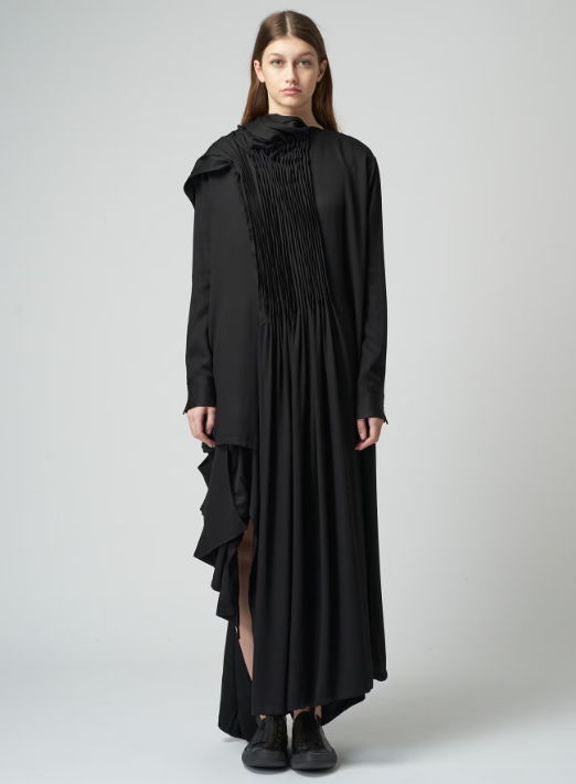 YOHJI YAMAMOTO Women Pleated Asymmetrical Skirt