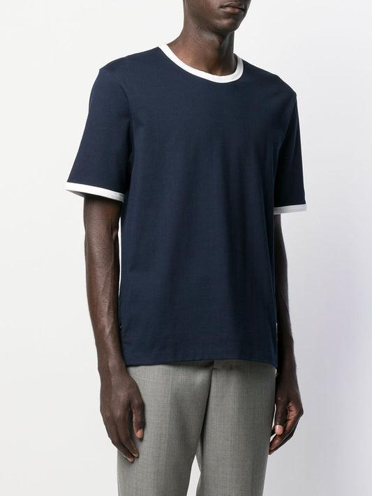 THOM BROWNE Men SS Ringer Jersey Tee