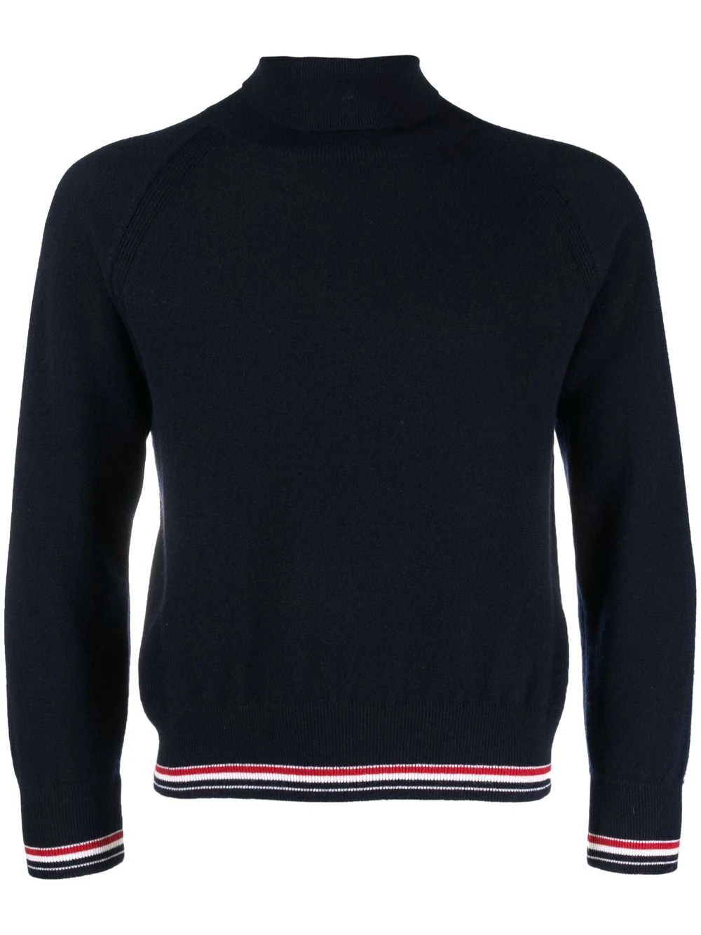 THOM BROWNE Men Cashmere Jersey Stripe Turtleneck