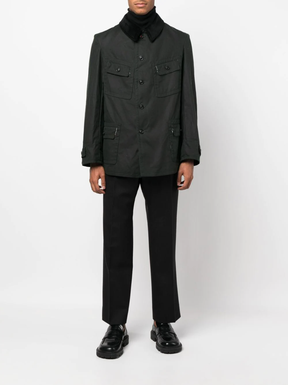 MAISON MARGIELA Men Wool Herringbone Trousers