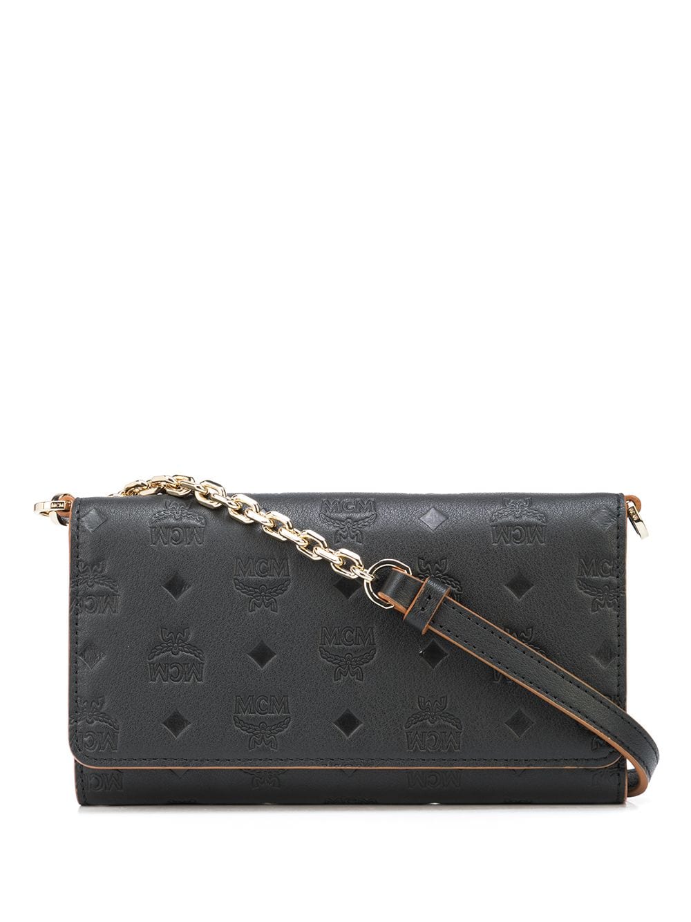 MCM UNISEX LEATHER PHONE WALLET CROSSBODY