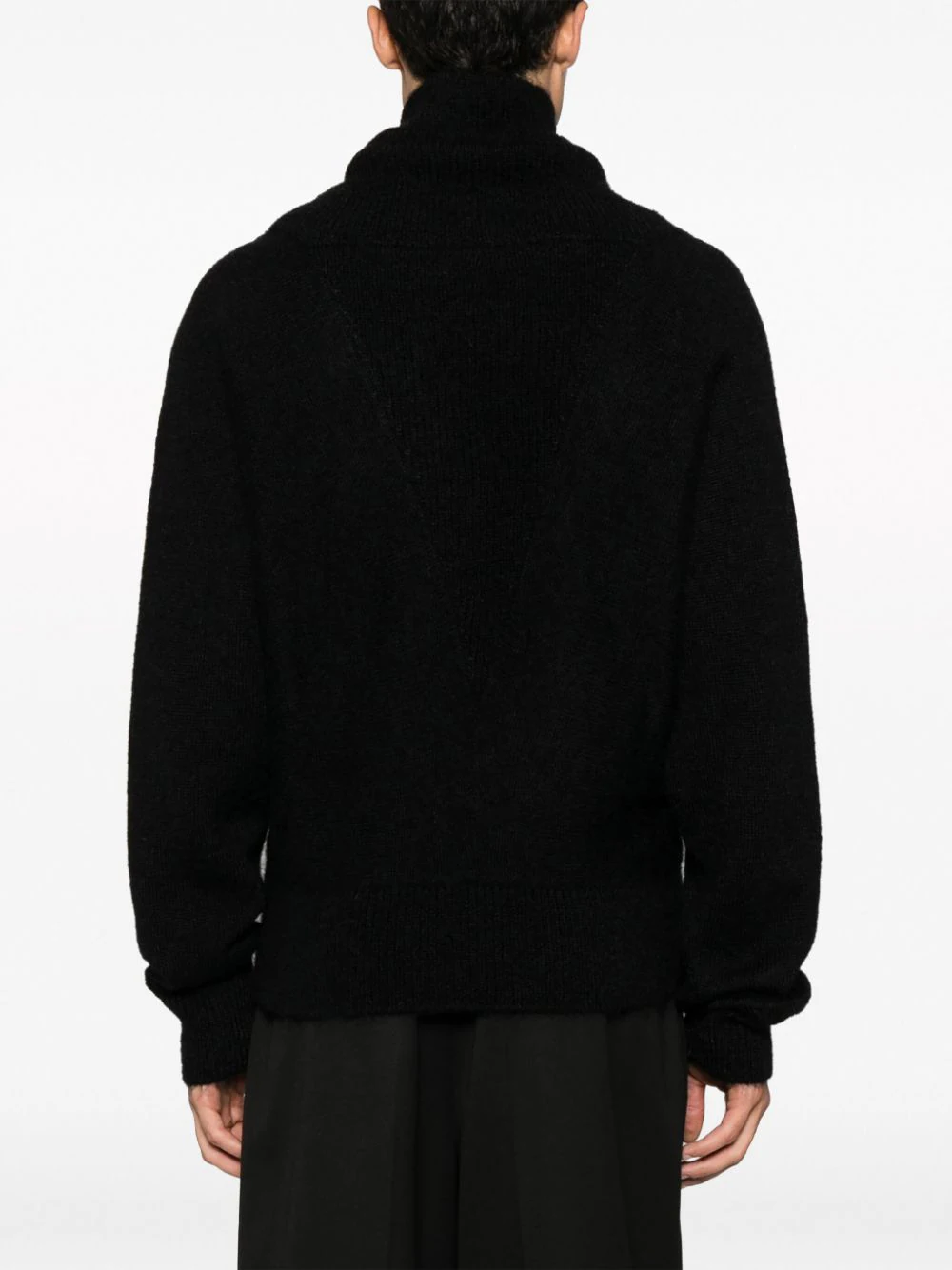 SAINT LAURENT Men Shawl-Neck Mohair Sweater