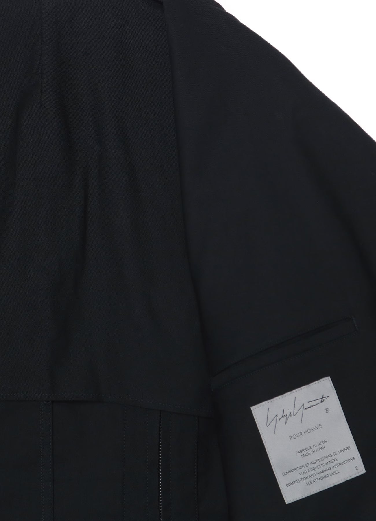 YOHJI YAMAMOTO POUR HOMME Men Long Fastener Jacket