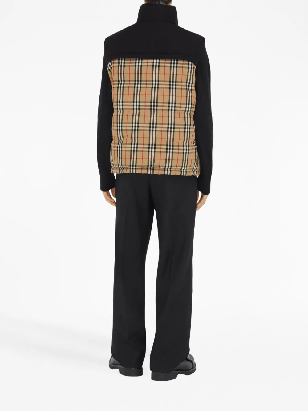 BURBERRY Mens Check Panel Reversible Gilet