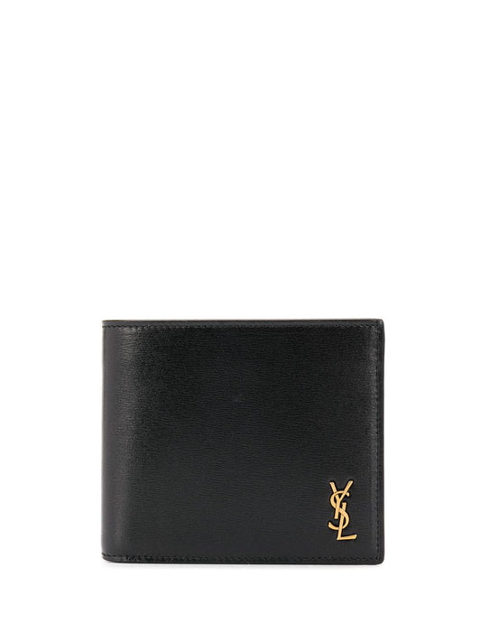 SAINT LAURENT Men Logo Bi-fold Wallet With Coin Pouch