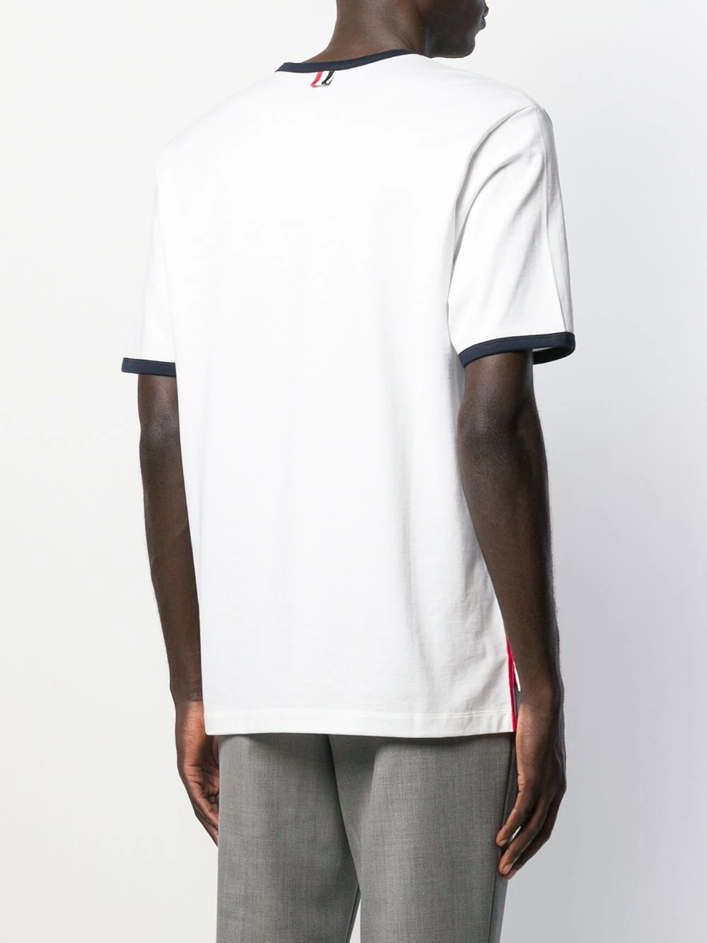 THOM BROWNE Men SS Ringer Jersey Tee