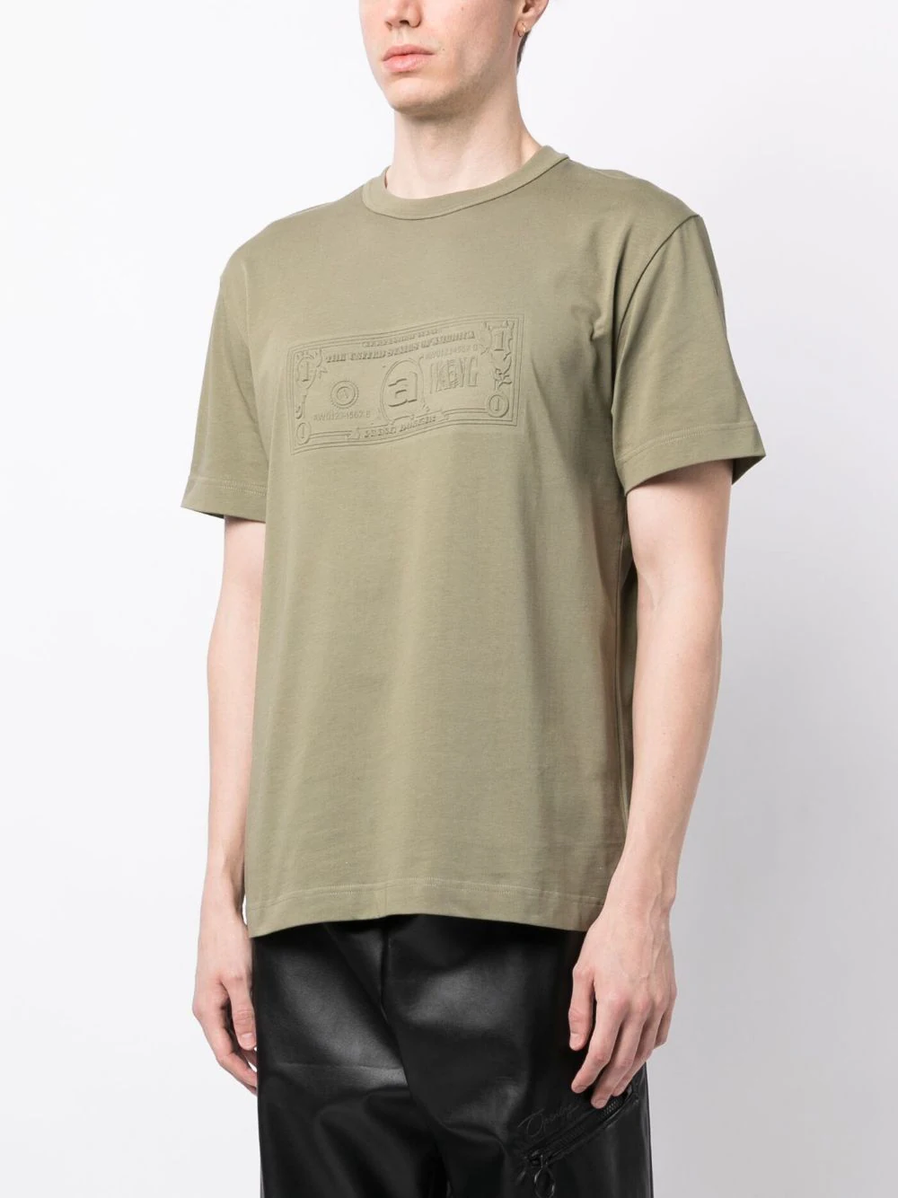 ALEXANDER WANG Women Short Sleeve Dollar Bill Emboss Tee