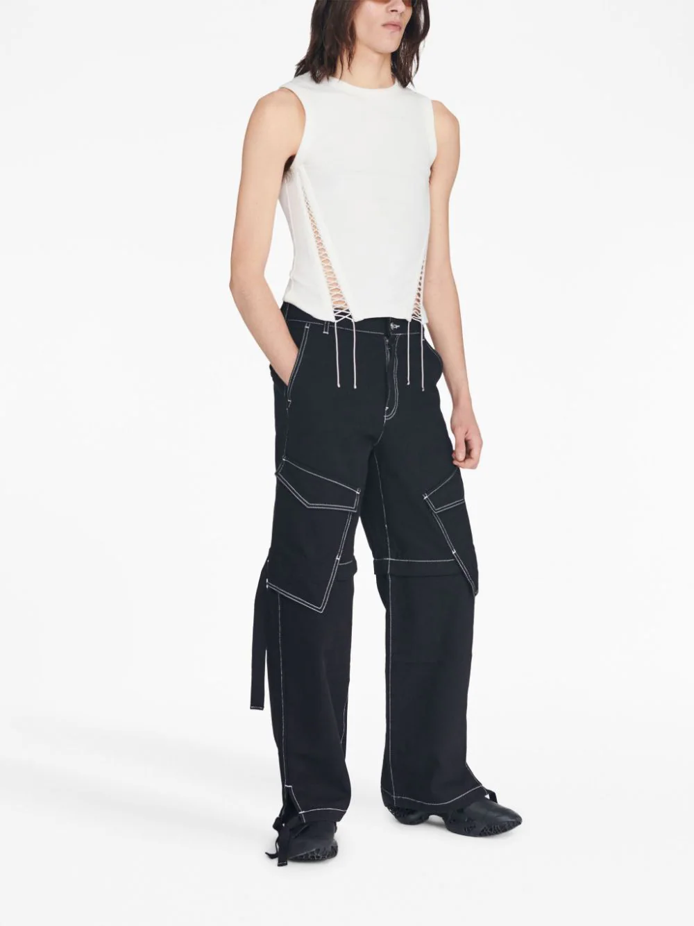 DION LEE Unisex Denim Parachute Pants