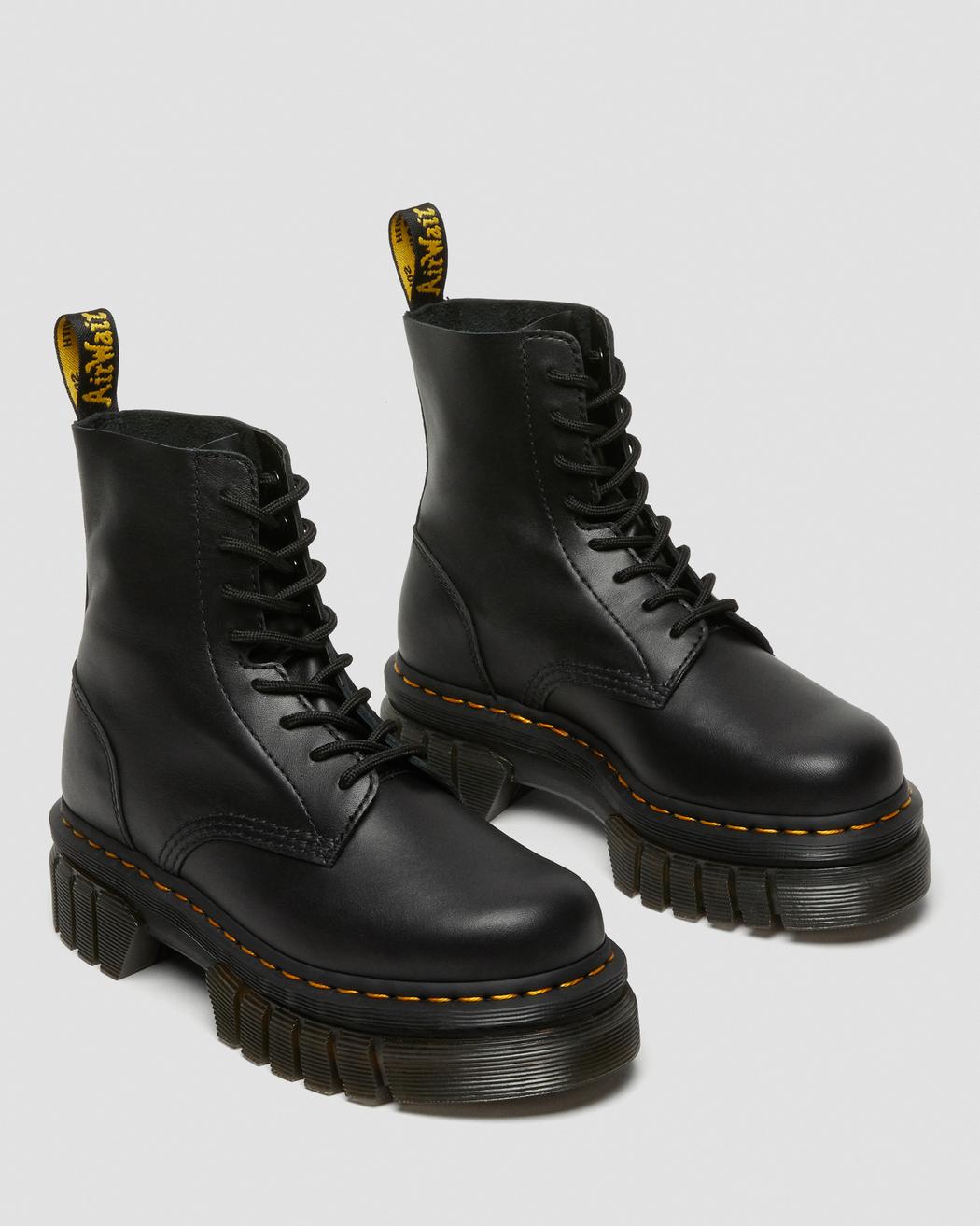 DR. MARTENS AUDRICK NAPPA LEATHER PLATFORM ANKLE BOOTS