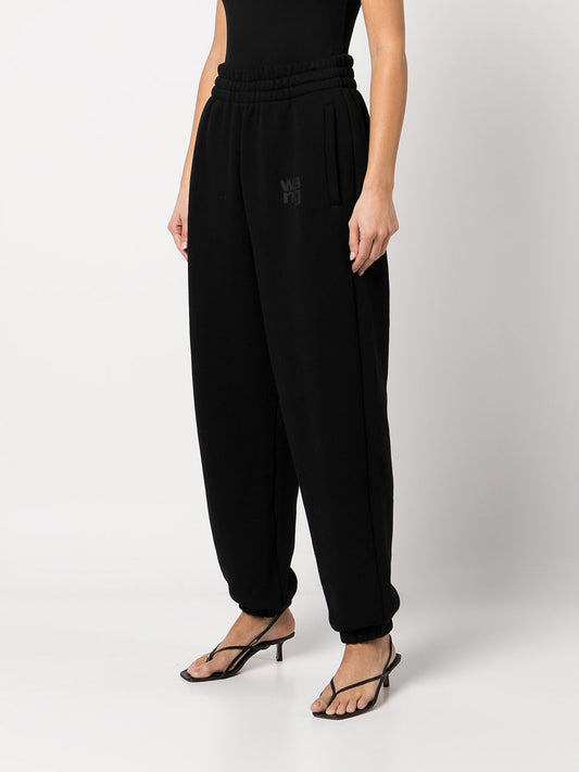 T BY ALEXANDER WANG Women Essential Puff Logo Structured Terry Sweatpants