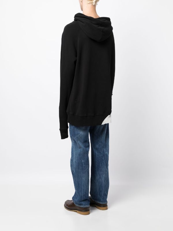 GREG LAUREN Men Black Fragment Hoodie