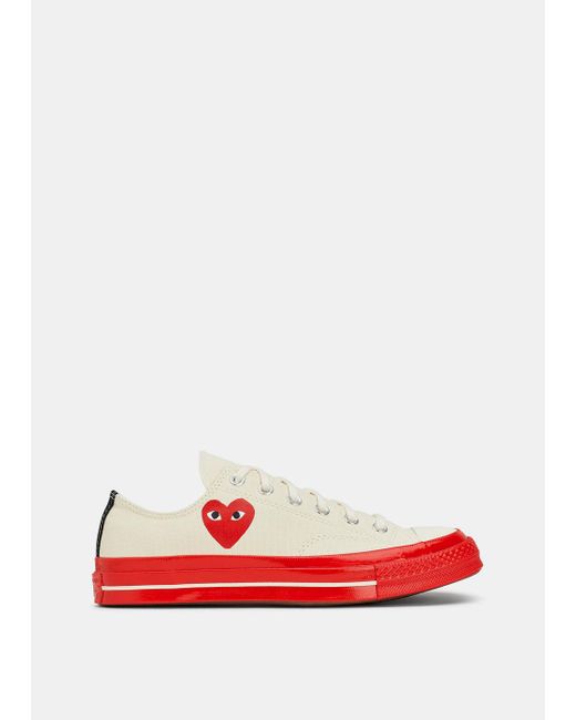 COMME DES GARCONS PLAY X CONVERSE Red Sole Low Top