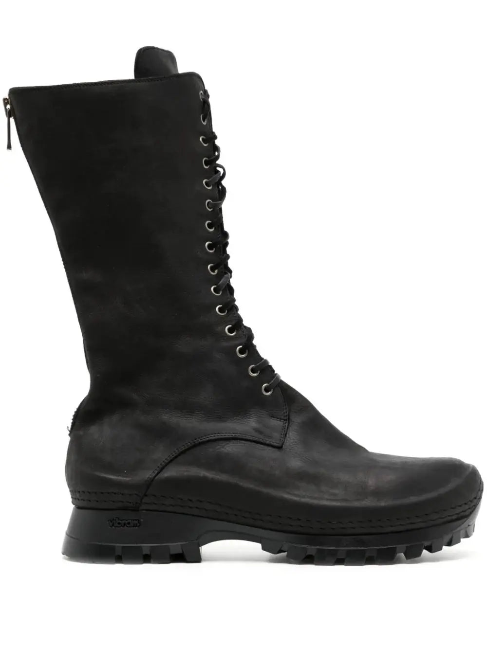 YOHJI YAMAMOTO POUR HOMME X GUIDI Men Front VS Lace-Up Zip Boots