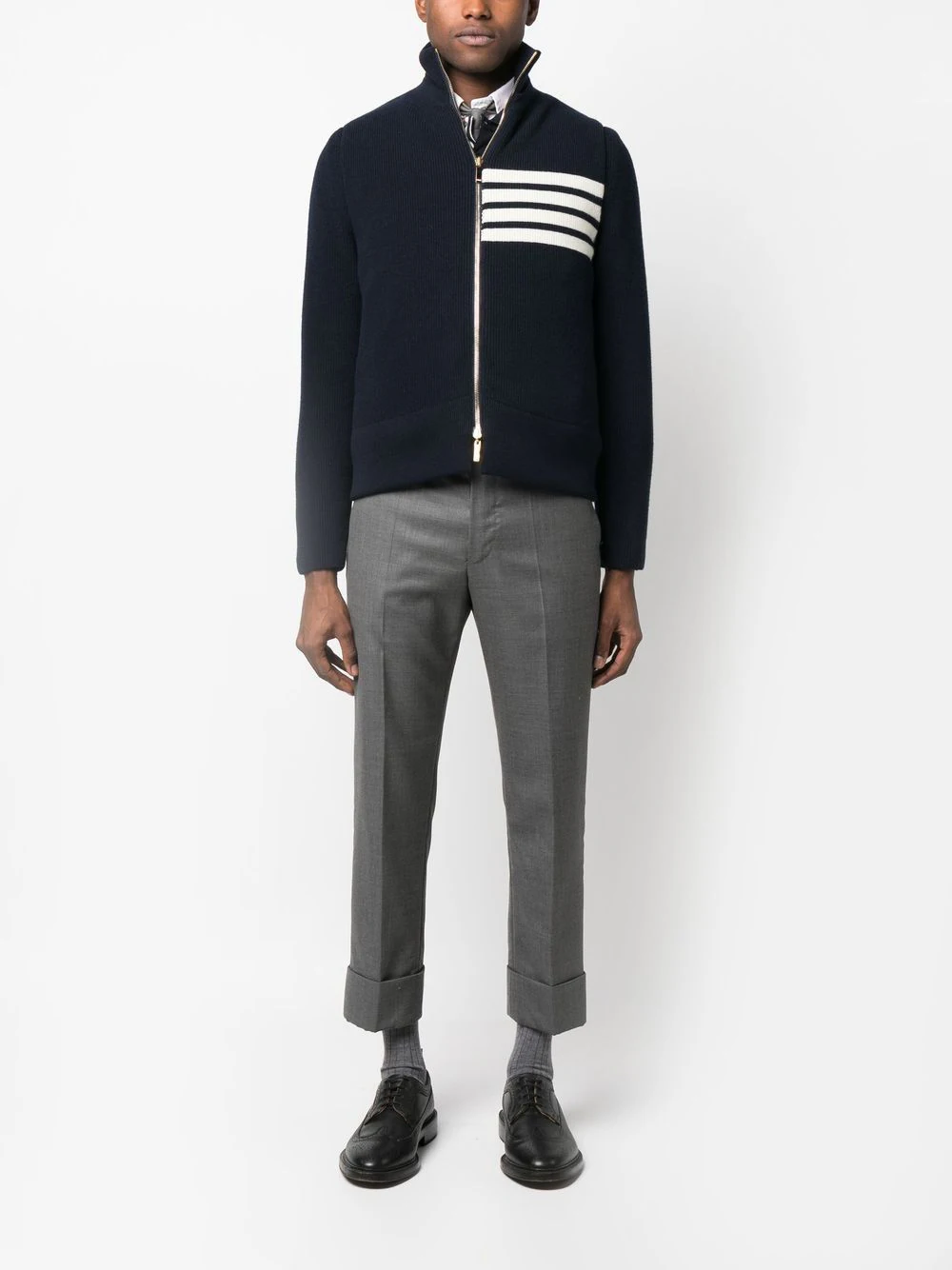 THOM BROWNE Reversible Downfill Funnel Neck Jacket