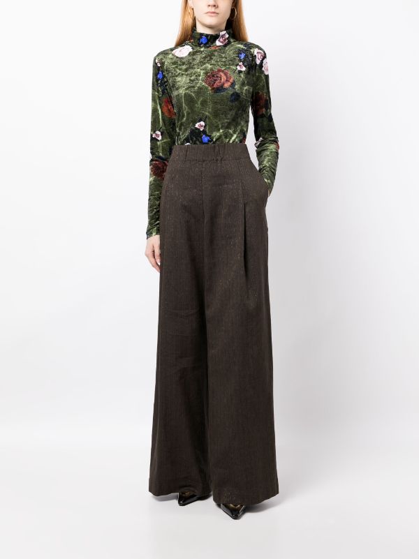 DRIES VAN NOTEN Women Herringbone Stretch Trouser