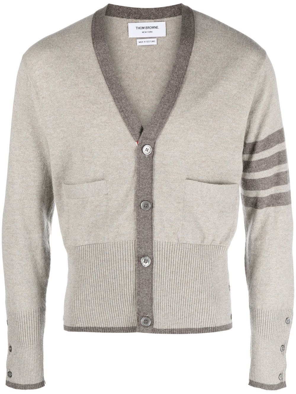 THOM BROWNE Men Classic V Neck Cashmere Cardigan