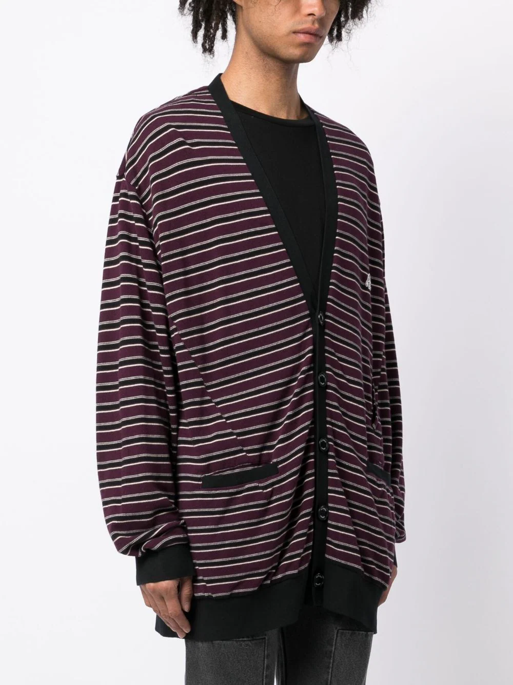 UNDERCOVER MEN STRIPE CARDIGAN