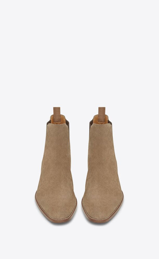 SAINT LAURENT Mens Wyatt Chelsea Suede Boots