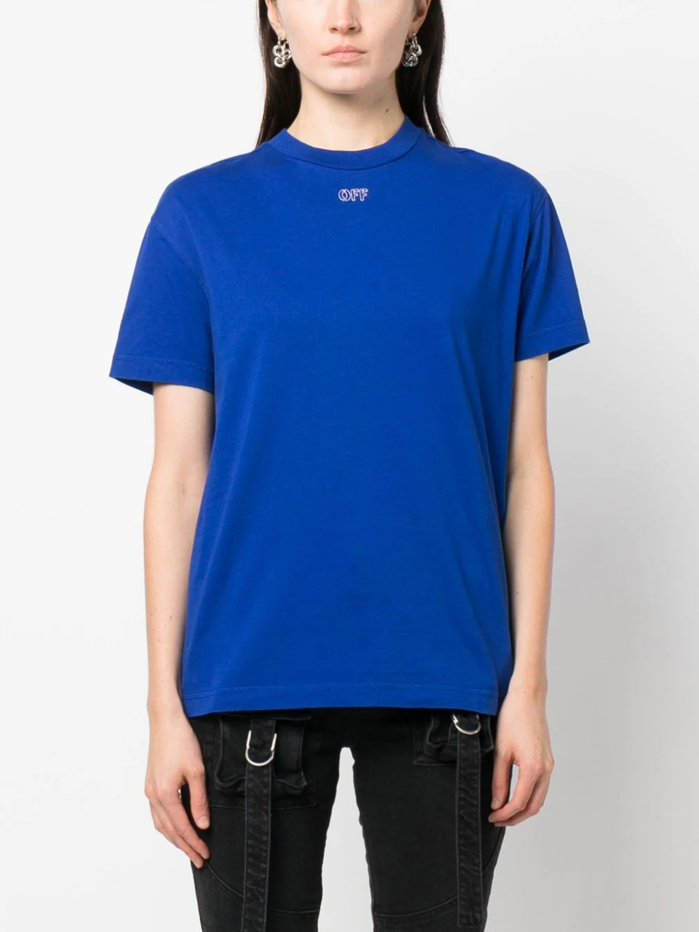 OFF-WHITE Women Embroidery Stitch Arrow Casual Tee