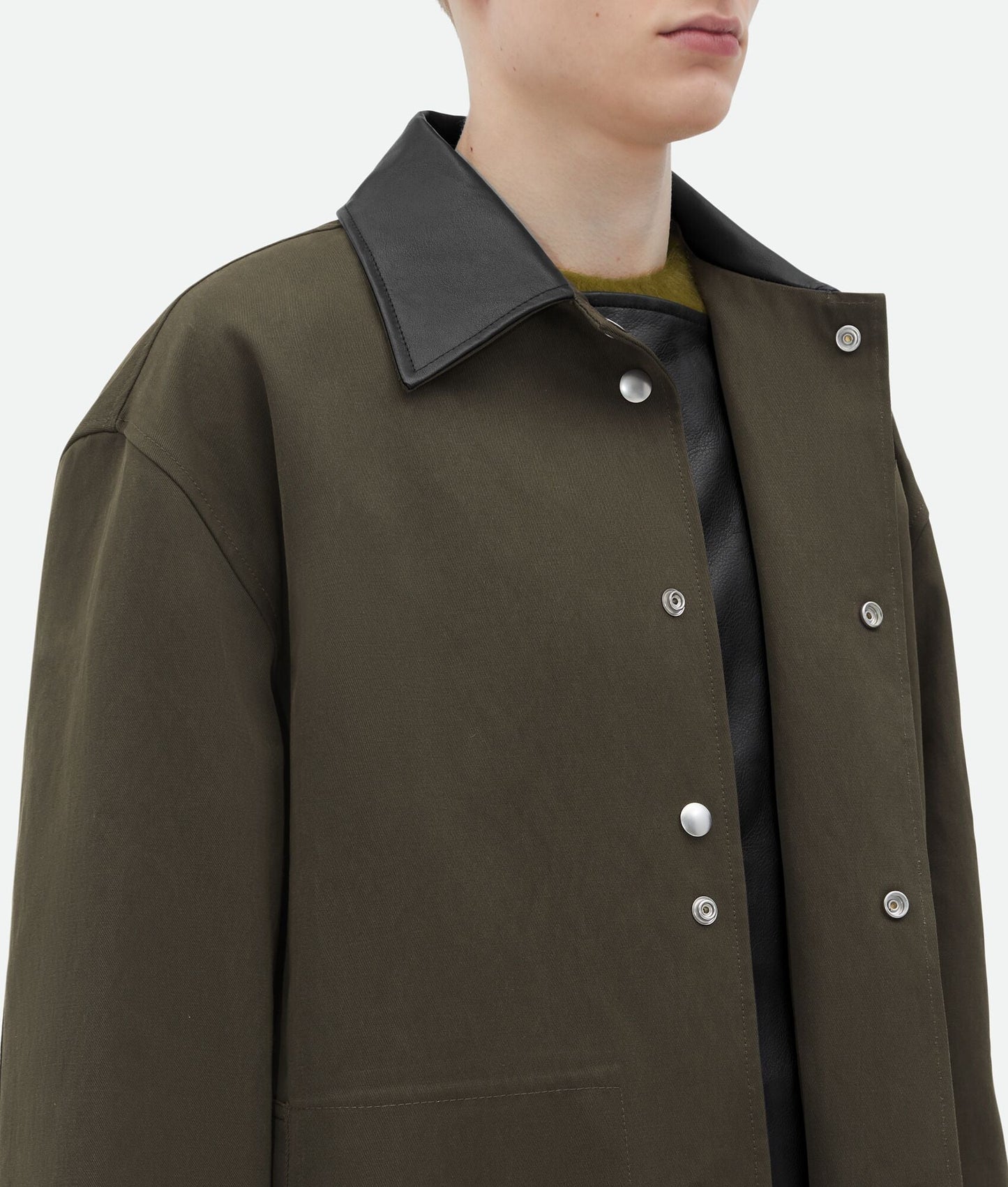 BOTTEGA VENETA Men Dense Cotton Twill Coat