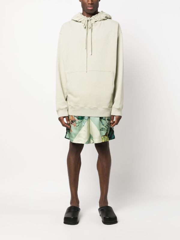 DRIES VAN NOTEN Men Engineered Print Viscose Shorts