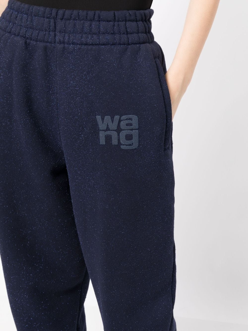 T BY ALEXANDER WANG Women Glitter Essential Terry Sweatpants With Puff Logo