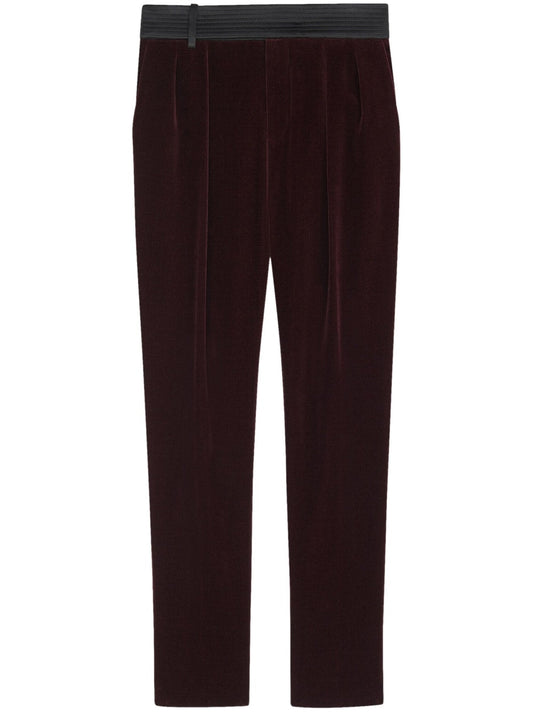 SAINT LAURENT Men Velvet Tailored Pants