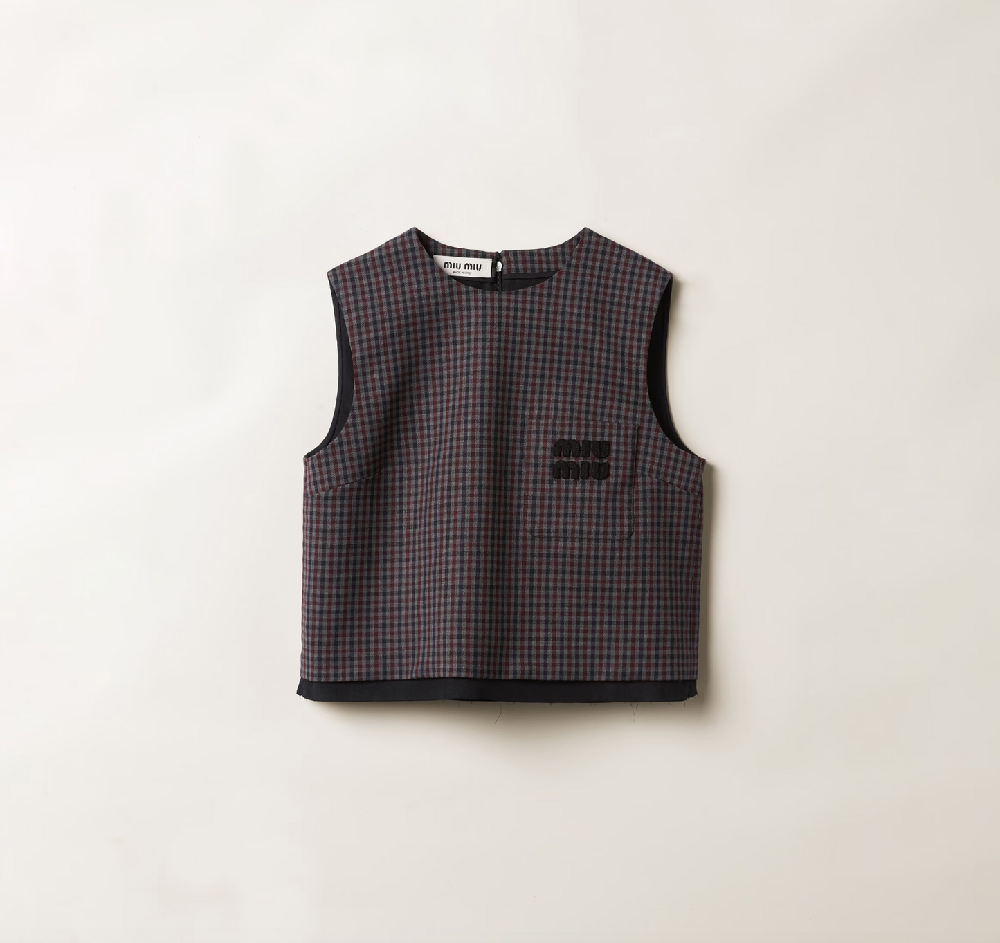 MIU MIU Women Gingham Check Top