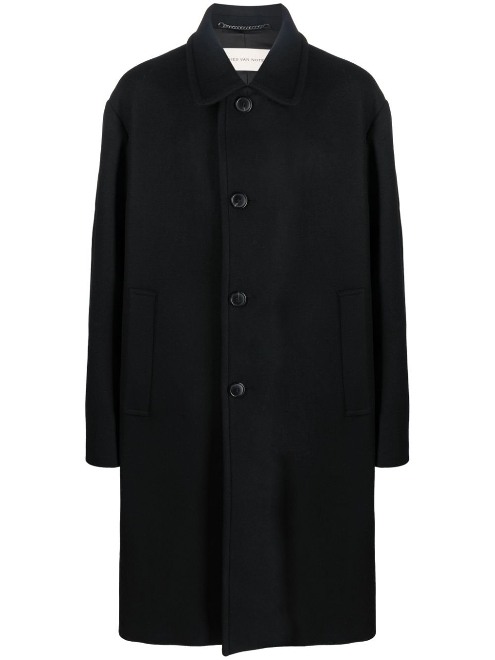 DRIES VAN NOTEN Men Heavy Wool Nylon Coat