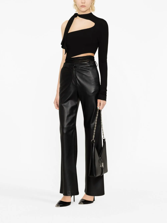 MUGLER Women Suit Jersey Cut-Out Bodysuit