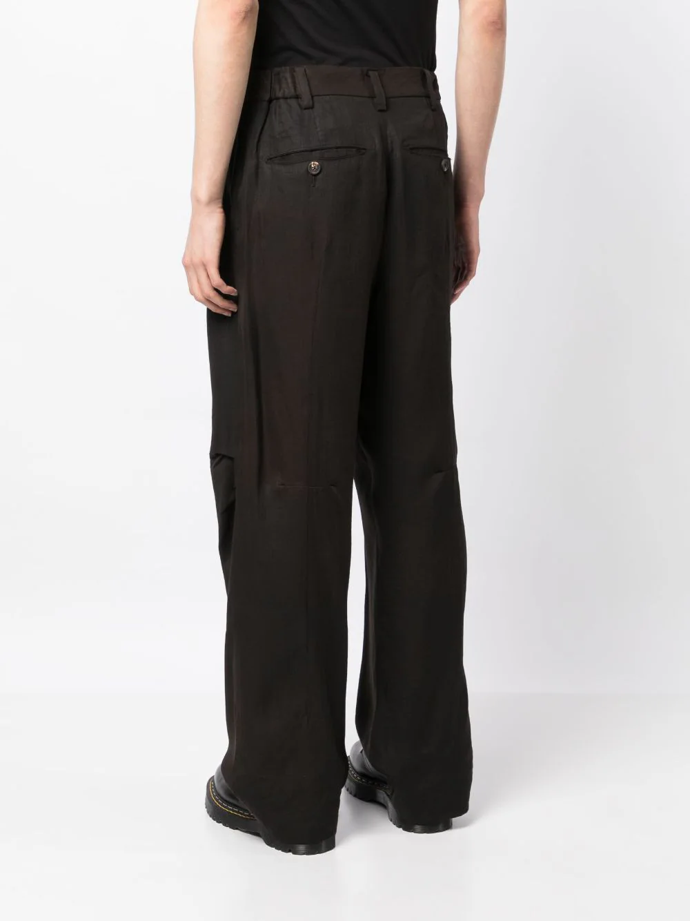 ZIGGY CHEN Men Straight-Leg Trousers With Articulated Knee