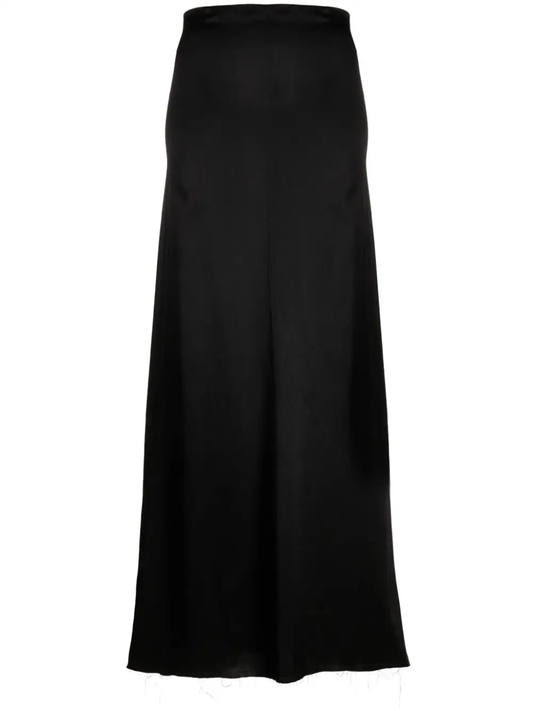 ANN DEMEULEMEESTER WOMEN Zita Long A Line Liquid Viscose Skirt