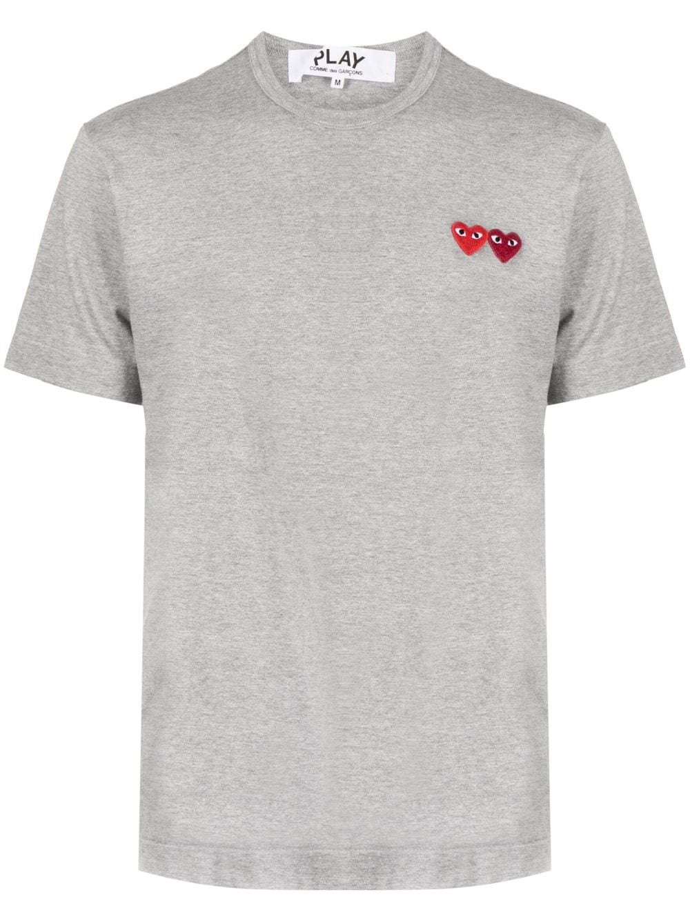 COMME DES GARCONS PLAY Men Double Hearts T-Shirt