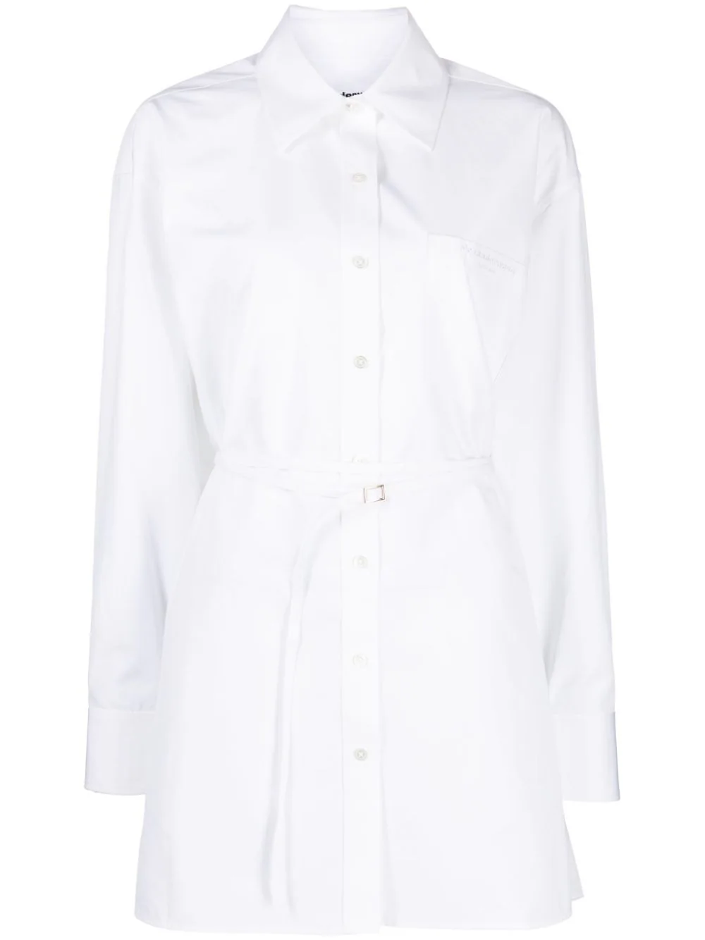 ALEXANDER WANG Women Shirt Dress With Tie Waist And Logo Embroidery